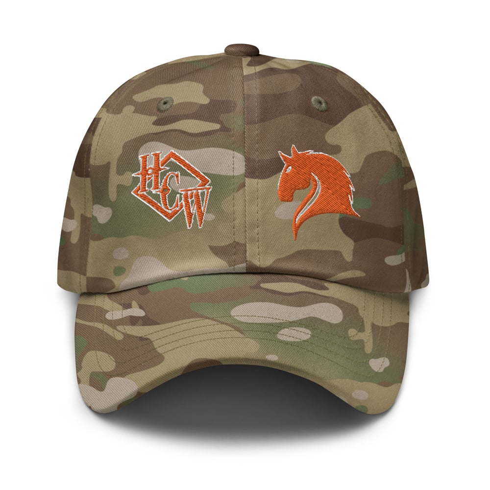NEW DESIGN!! Embroidered HCW dual logo multiple pattern camouflage hat