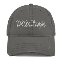 Image 1 of We The People - USA - Distressed Dad Hat from PatriotsCo.com