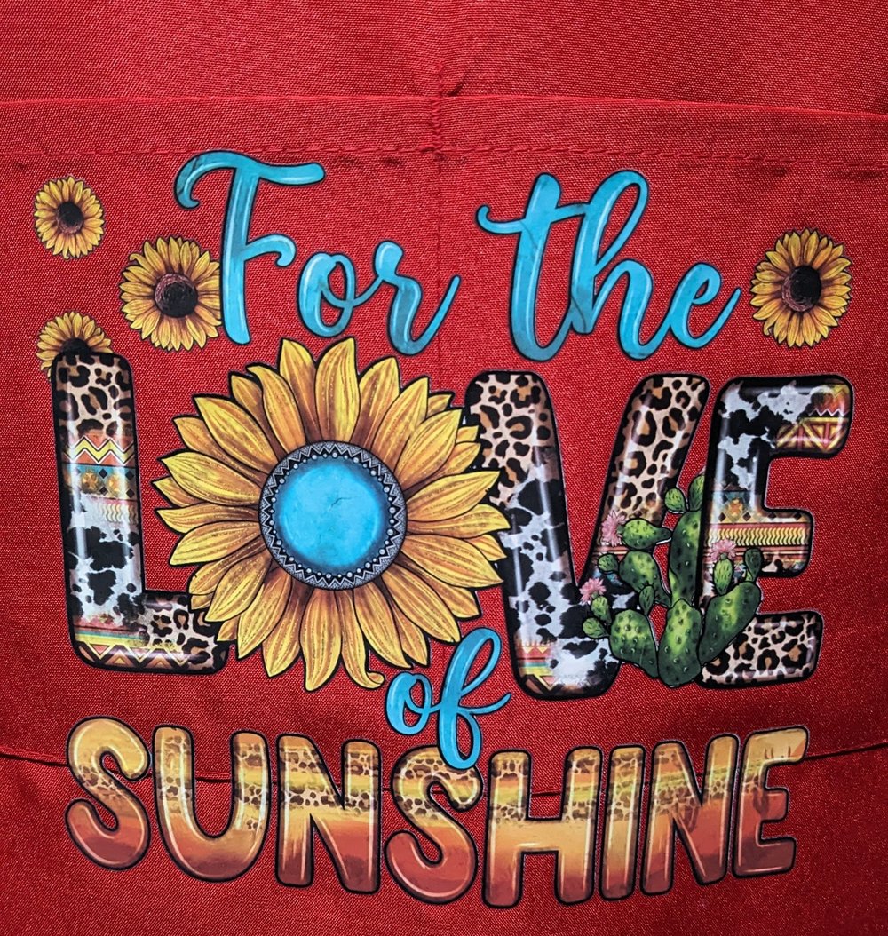 Image of For the Love of Sunshine Apron (red)