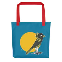 Image 3 of All-Over Print Tote BIRD 2 (Blue)