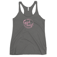 Image 5 of Women's Racerback Tank - Pink Logo