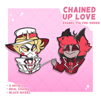 Image 4 of PRE-ORDER Hazbin/Helluva chain enamel pins