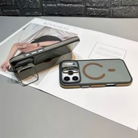 Image 2 of iPhone 17 Case - With Built-in Camera Lens Protector & Stand - Charcoal Transparency