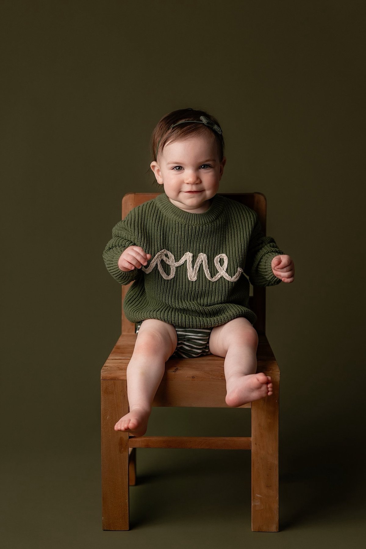 Image of Green ONE Sweater Set 