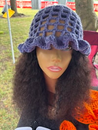 Image 3 of Ruffle Mesh Hat