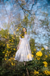 Image 2 of Holly Stalder 🕊 White Linen Wildflowers Dress
