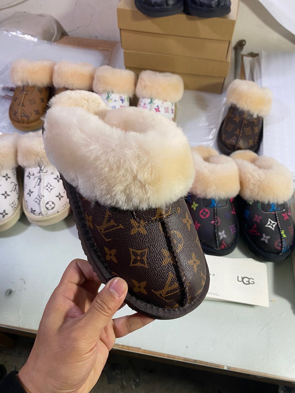 LV Fur Slippers