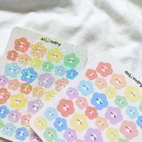 Image 2 of Pastel flower blobs stickers