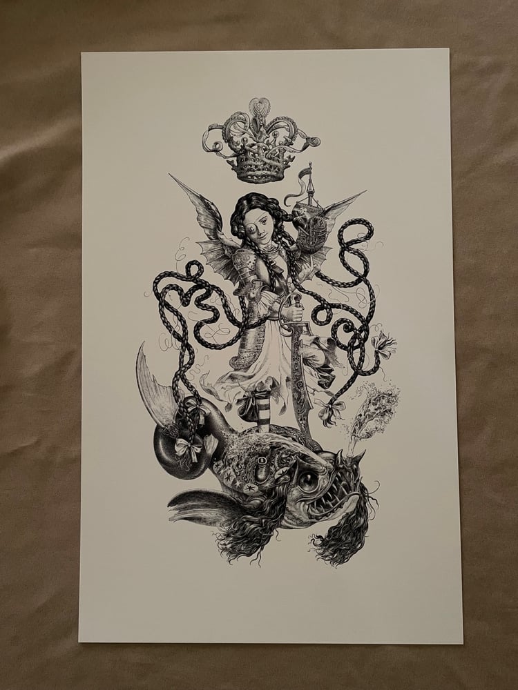 Image of Triumphant Cursed Pirate Girl print