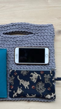 Image 3 of Crochet Tote Bag Grigio Perla
