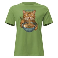 Image 7 of Women's Relaxed T-Shirt, Ramenator Cat T-Shirt | Funny Ramen Cat Graphic Tee