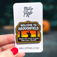 Death Has Come To Your Little Town, Sheriff (Michael Myers, “Halloween”) Horror Enamel Pin