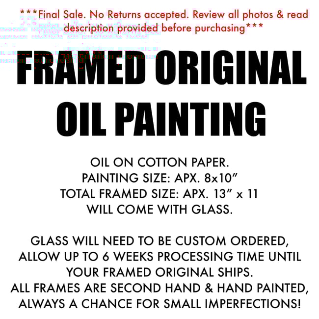 Framed Original Crimson Ghost Misfits Oil Painting