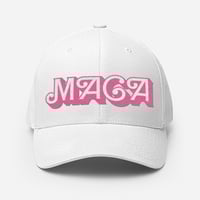 Image 1 of MAGA Barbie Themed - Flex Fit Closed Back Structured Twill Cap