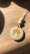 Golden Mushroom Car Charm