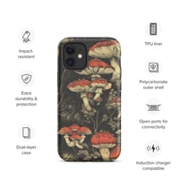 Image 9 of Dark Cottagecore Goth Inspired Vibrant Mushroom Tough Case for iPhone®