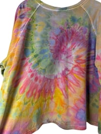 Image 7 of M 100% Cotton French Terry Sweatsuit Set in Muted Euphoria Spiral Ice Dye