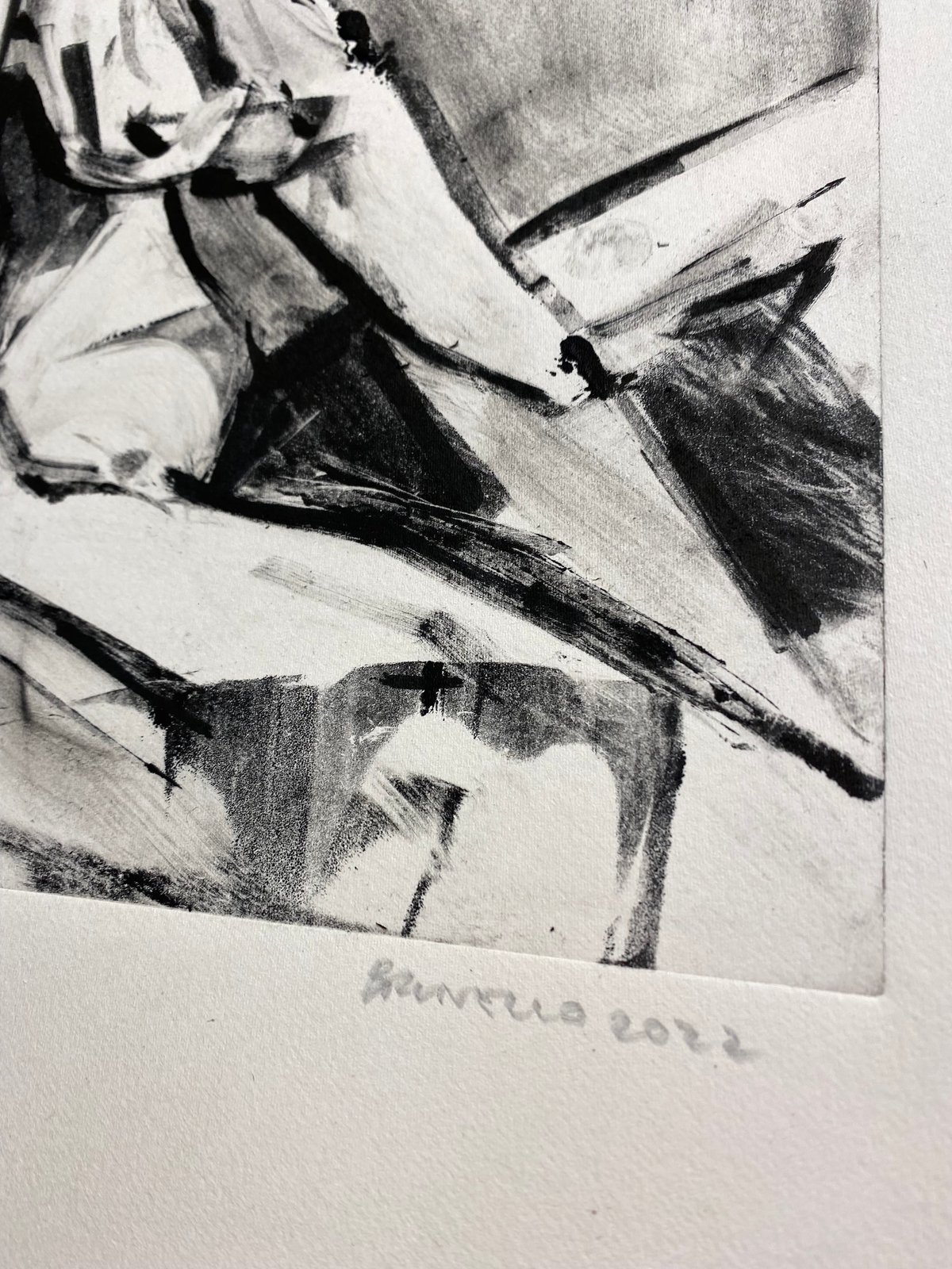 Image of "Sorrows and solitude" Monotype