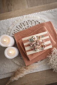 Image 1 of Fond + wrap + bandeau abricot