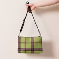 Image 2 of avocado green plaid Crossbody bag