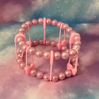 Image 5 of Safety Pin Kandi Cuff Bracelet