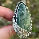 Image 4 of Large Seraphinite Handmade Sterling Silver Statement Ring