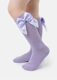 Image 1 of Knee high double bow socks 