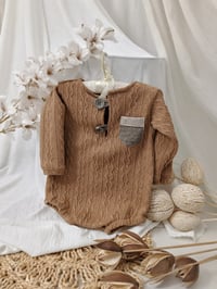 Image 1 of Photo prop | Boy bodysuit for photoshoot | Ari | camel | 12-15 months | 18-24 months