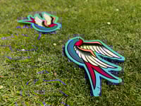 Image 1 of Pair of Hand Painted Traditional Swallow Wall Hanger