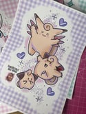 3x Pink Pokémon Print Set