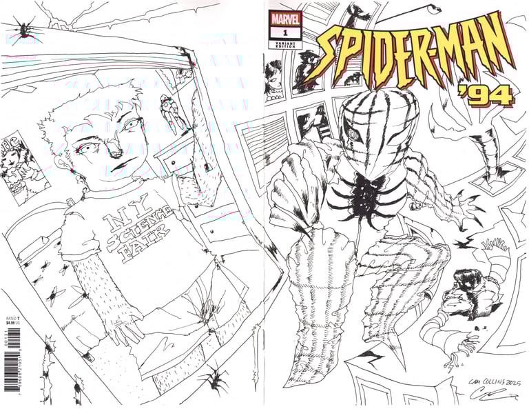 CAM COLLINS Variant Cover | SPIDER-MAN '94 #1 BLANK COVER VARIANT