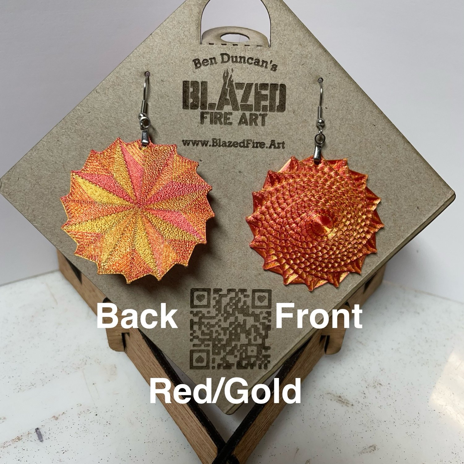 Image of Golden Spiral Earrings 