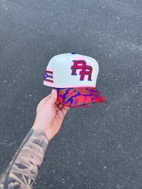Image 1 of GREY BRIM CHROME MULTI TONE PUERTO RICO CUSTOM FITTED CAP