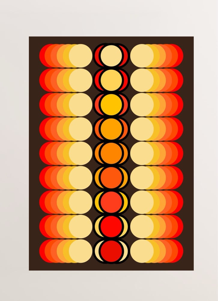 Image of 'Retrograde' 250gsm Matt Art Print Vintage Groove Design