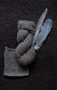 Image 2 of Harting Black DOUBLE KNIT Semi Worsted Spun Yarn - Mid Grey 