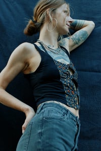 Image 1 of KYRA Top, blue leopard 