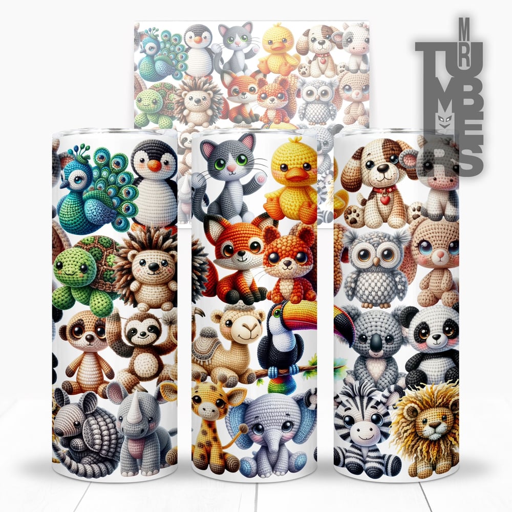 Image of crocheted Animals tumbler