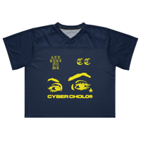 Image 1 of CC ALL EYEZ ON ME Navy football jersey