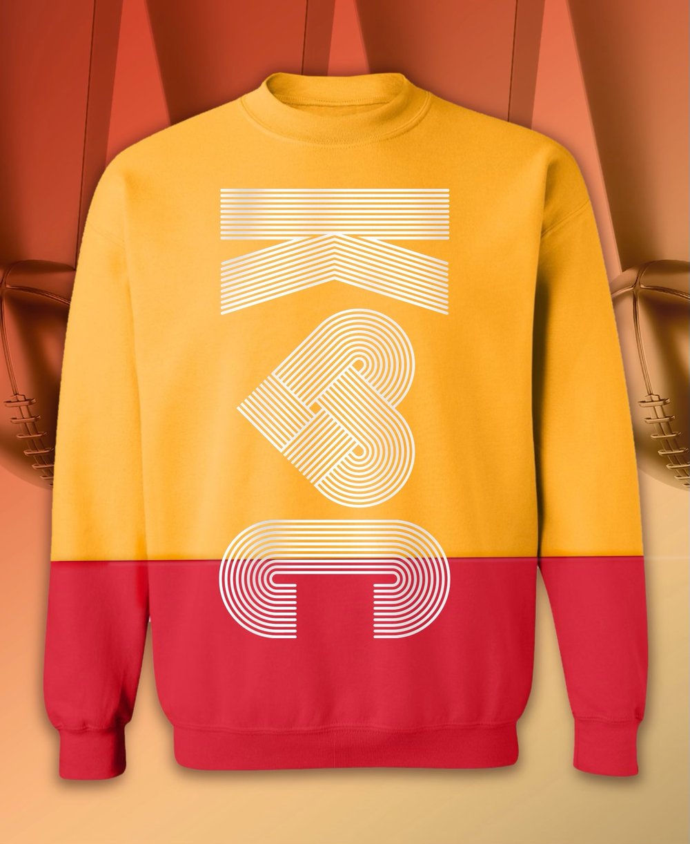 Image of KC Love Connection Printed Color Block Sweatshirt