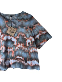 Image 4 of L Crop Tee in Ember Ice Dye #3