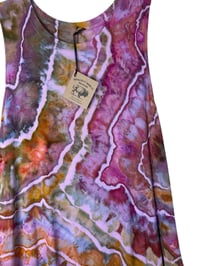 Image 3 of XXL Jersey Knit Pocket Tank Dress in Muted Tropical Geode Ice Dye