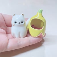 Image 4 of Banana Cat Ceramic Figurine 3 