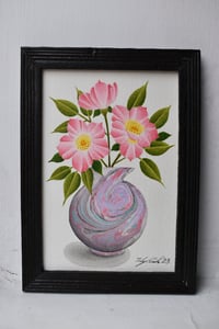 Image 1 of Wild Rose Marbled Vase (Original)