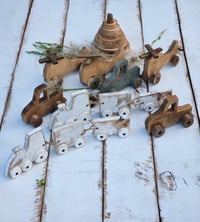 Image 2 of Wooden toy white vintage train 2