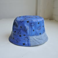 Image 3 of Reworked Bucket Blue MCM x Denim Small