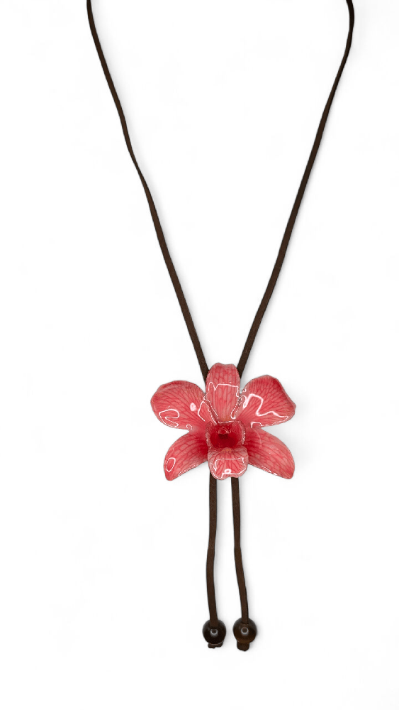 Image of Dendrobium Suede Slider (Pinks & Orange)