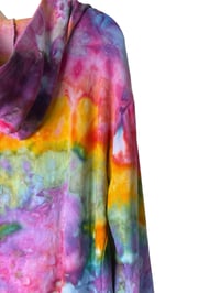 Image 7 of XS Ladies French Terry Bamboo Blend Hoodie in Euphoria Watercolor Ice Dye