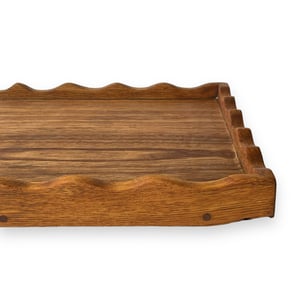 Image of WOODEN WAVE TRAY - LARGE