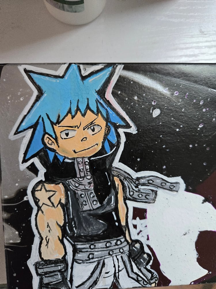 Image of Black Star Painting  ★ ☆ ★⋆｡°✩