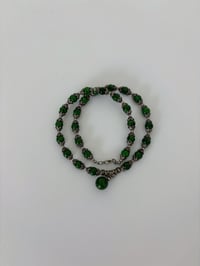 Image 1 of Vintage Green Gemstone Necklace bracelet 